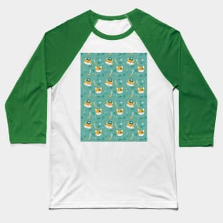 Pirate Kitties Pattern Baseball T-Shirt